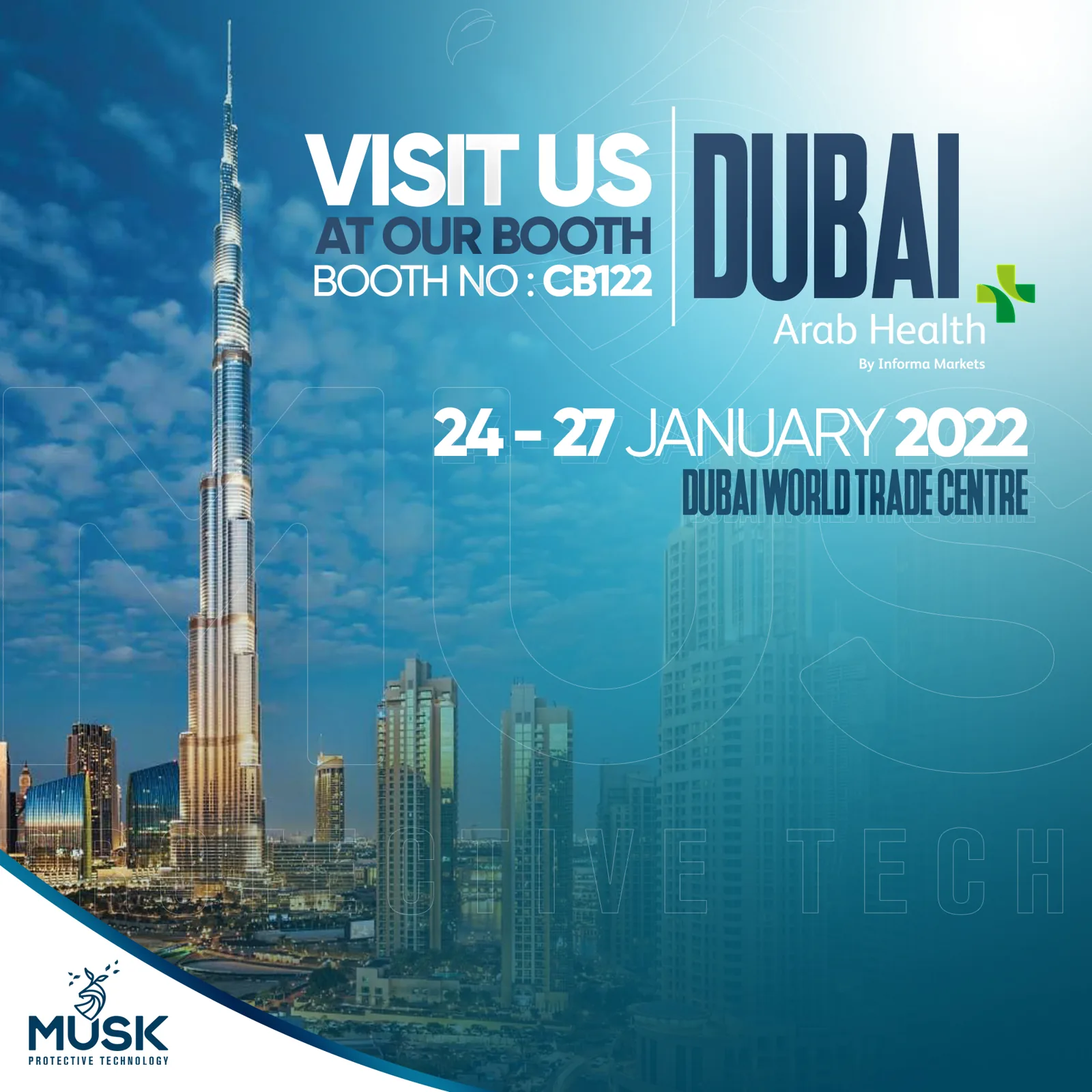 Musk Medikal, is in Arab Health, the biggest fair in the Middle East!